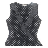 Vestido Preto Bolinha Viscolycra