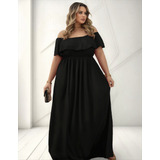 Vestido Preto Longo Festa