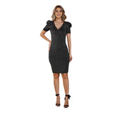 Vestido Preto Trico Com