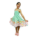 Vestido Primavera Passarinhos Ruffle Boho Infantil