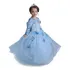 Vestido Princesa Cinderela Manga Longa 8 Anos Lindo Menina 