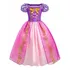 Vestido Princesa Enrolados Festa Aniversário 4 Anos Lilás