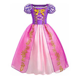 Vestido Princesa Enrolados Festa Aniversário 4 Anos Lilás