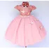 Vestido Princesa Florista Rose Realeza Daminha Com Tiara