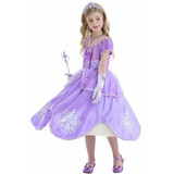 Vestido Princesa Sofia Menina Festa Halloween Tam 3 Anos