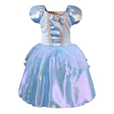 Vestido Princesinha Infantil Azul