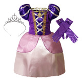 Vestido Princesinha Infantil Roxo