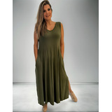 Vestido Regata Com Fenda