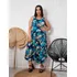 Vestido Regata Trapézio Plus Size Soltinho Midi Tam 46 Ao 50