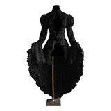 Vestido Retrô Medieval De Renda Para Festa Na Corte