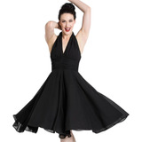 Vestido Retro Vintage Marilyn Monroe Midi Rodado Anos 60 P03