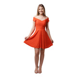 Vestido Rodado Decote Princesa