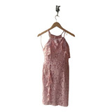 Vestido Rosa Carmim Renda