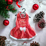 Vestido Roupa Fantasia De Natal Pet Cachorro Vários Tamanhos