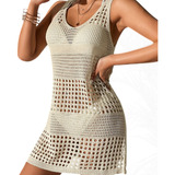Vestido Saída De Praia Moda Verão Feminina Tricot