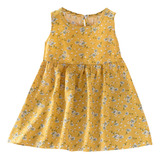 Vestido Sem Mangas Para Meninas De Verão, Roupa Regata Casua