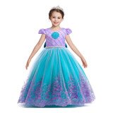 Vestido Sereia Princesa Ariel Festa Luxo Aniversário Baile