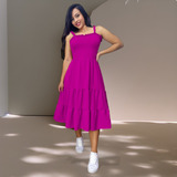 Vestido Soltinho Curto Feminino Moda Verão Casual De Alça