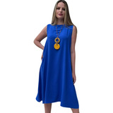 Vestido Soltinho Midi Longuete