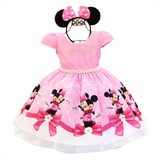 Vestido Super Luxo Festa Infantil Minnie