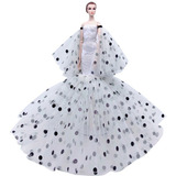 Vestido Super Luxo P Boneca Barbie Sapatos Roupa Gala 39s