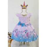 Vestido Tema Unicornio Festa