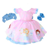 Vestido Temático Infantil Circo Palhacinha Tiaras E Bolero