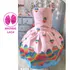 Vestido Temático Infantil Festa Temas Diversos+ Brinde Tiara