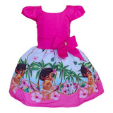 Vestido Temático Moana Baby Luxo Pronta Entrega