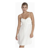 Vestido Texturizado Listrado Com