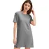 Vestido Tipo Camiseta Alongada Para Mulheres Várias Cores 