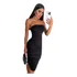 Vestido Tomara Que Caia Midi Justo Com Elastano Modelador