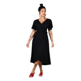 Vestido Transpassado Boho Black
