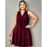 Vestido Transpassado Plus Size