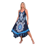 Vestido Trapezio Longo Mandala