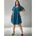 Vestido Trapézio Plus Size Manga Gestante Soltinho Tam. Gg