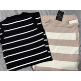 Vestido Trico Tricot Listrado