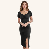Vestido Tubinho Midi Ombro