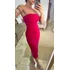 Vestido Tubinho Midi Tomara Que Caia Tendência Grudado Moda
