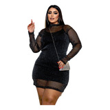 Vestido Tule Com Brilho