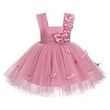 Vestido Tutu De Tule Borboleta 3D Para Bebês Meninas Aniversário Batizado Casamento Festa Bolo Sessão De Fotos Rosa Empoeirado 12 18 Meses
