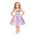 Vestido Tutu Infantil Unicórnio Tule Meninas Festa Fantasia