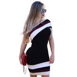 Vestido Um Ombro Só Panicat Lapis Blogueira Frete Grátis