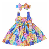 Vestido Ursinhos Carinhosos Lili   Faixinha De Cabelo