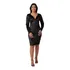 Vestido Veludo Justo Manga Longa Decote V Ester Dj0112