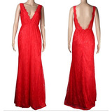 Vestido Vermelho Em Renda Importado Pronta