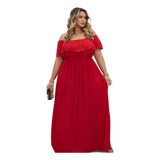 Vestido Vermelho Longo Elastico