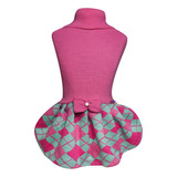 Vestido Vestidinho Cachorro Lã Pet Inverno Frio N 3 Ao 4
