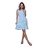 Vestido Vestidinho Verao Babado Alto Verao Rodado Azul Claro