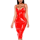 Vestido Vinil Bojo Alto